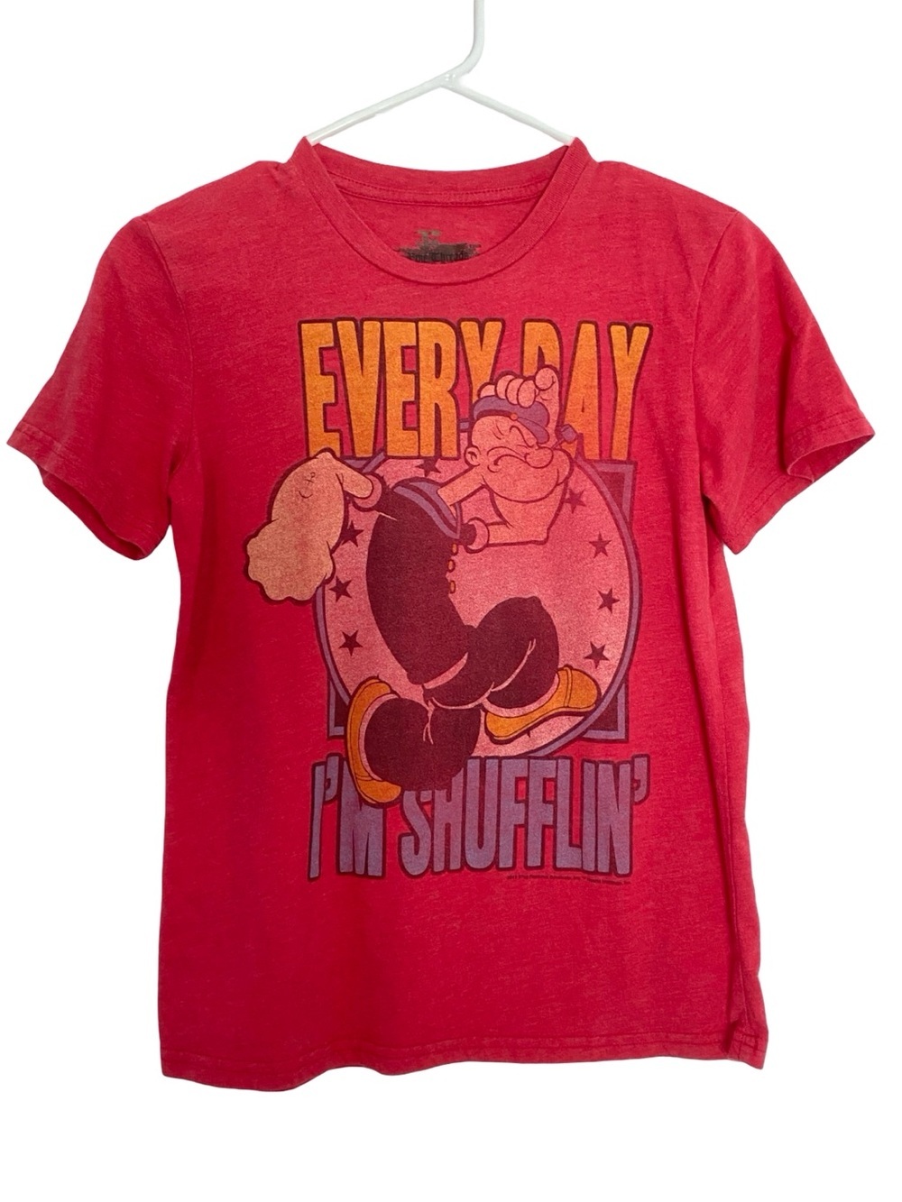 Popeye Cool Tee Tshirt Womens Size Small Medium Pop Eye Chest 16 Length 22 Red